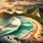DALL·E-2025-03-20-10.54.32-A-breathtaking-landscape-of-a-tropical-beach-in-Tulungagung-East-Java-featuring-soft-white-sand-clear-turquoise-waters-and-rocky-cliffs.-The-scene